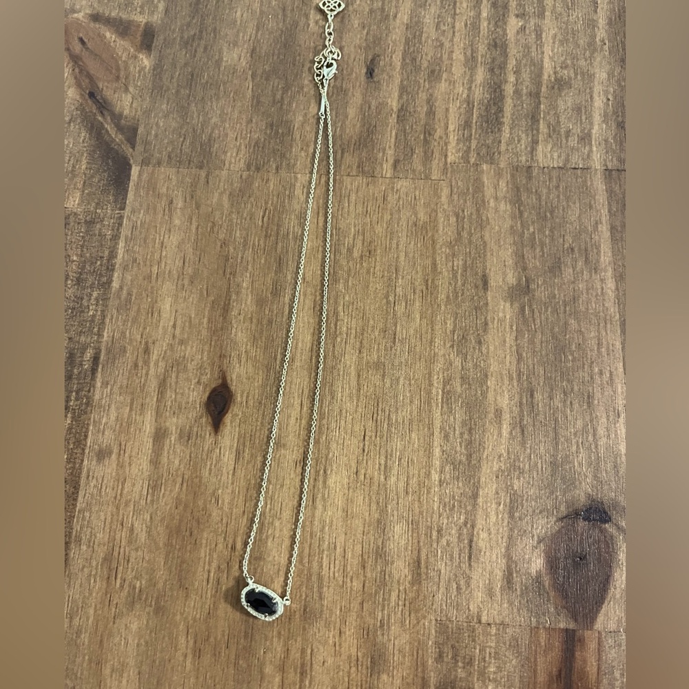 Kendra Scott black/gold necklace. Gold disc necklace. Both adjustable.